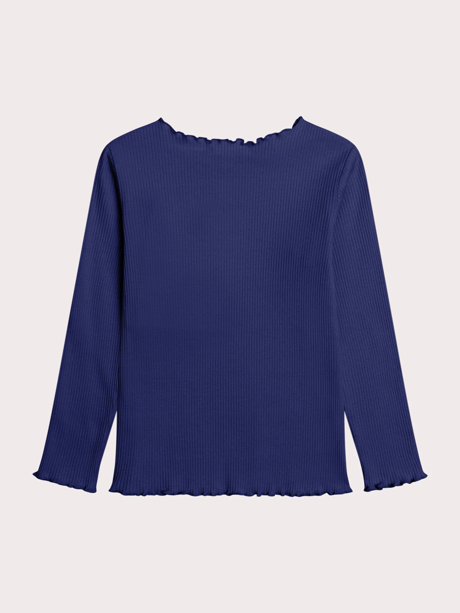 Haut bleu indigo en côte - Image 3
