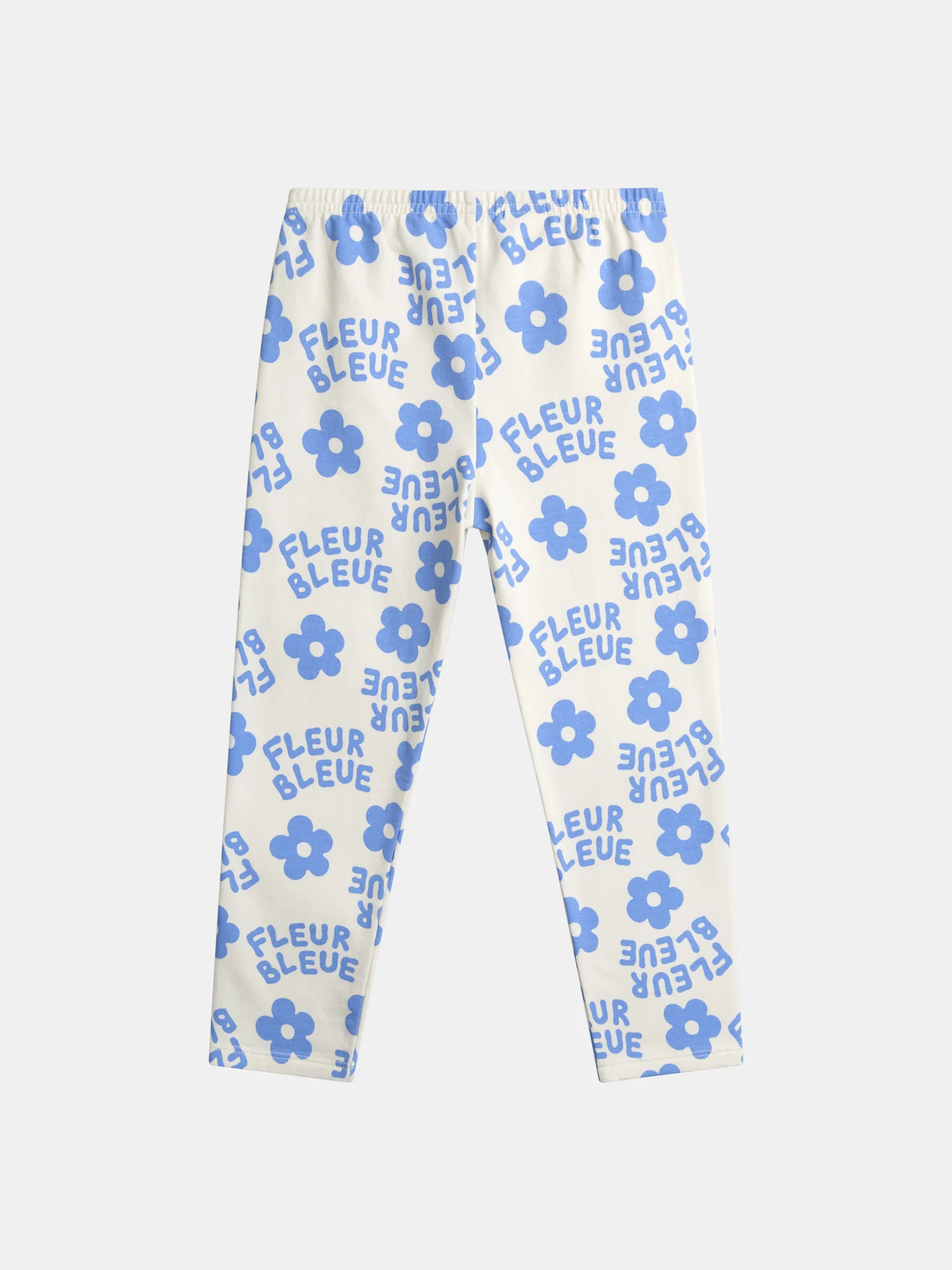 Pyjama écru imprimé all-over fleuri bleu pour fille - Image 8